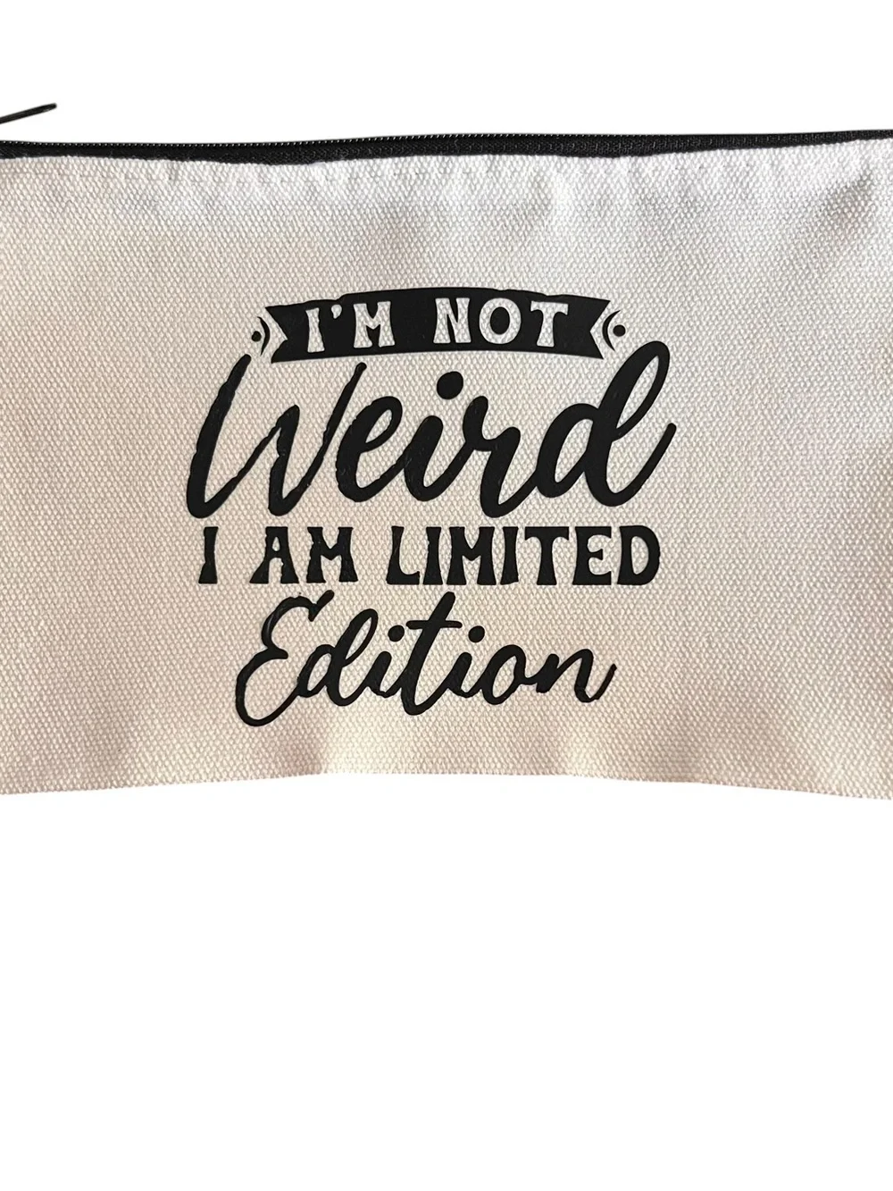 Canvas Cosmetic Pouch with Funny Quotes